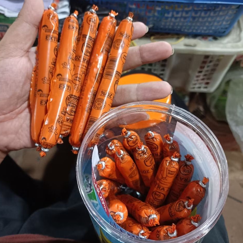 

Sosis So Nice Rasa Ayam atau Sapi ECER Satuan Sosis Sonice Matang Instant Sausage