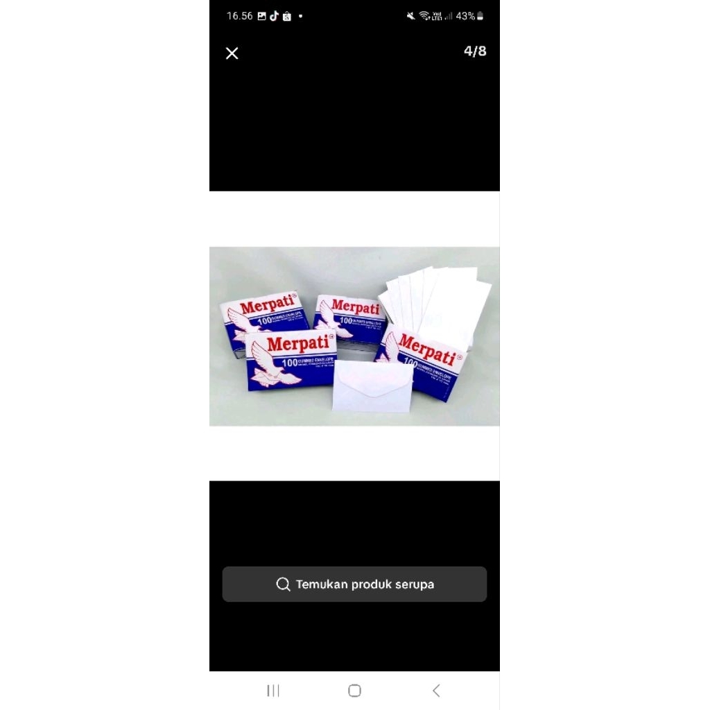 

paket usaha 5 pak[500pc] amplop merpati kecil / amplop ukuran 110*80mm