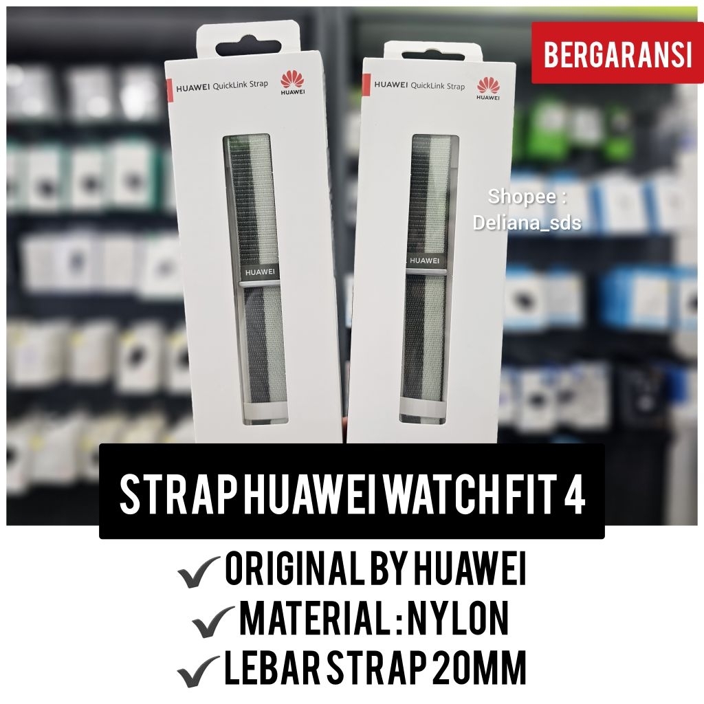 Strap Huawei Watch Fit 4 Hijau Nylon Strap Jam Tangan Huawei Fit 4 Strap Huawei Fit 4 Strap Smartwat