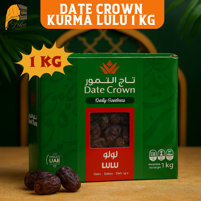 

Kurma lulu Date Crown Kemasan 1 Kg Premium Asli Original Arab Oleh Oleh Haji dan Umroh