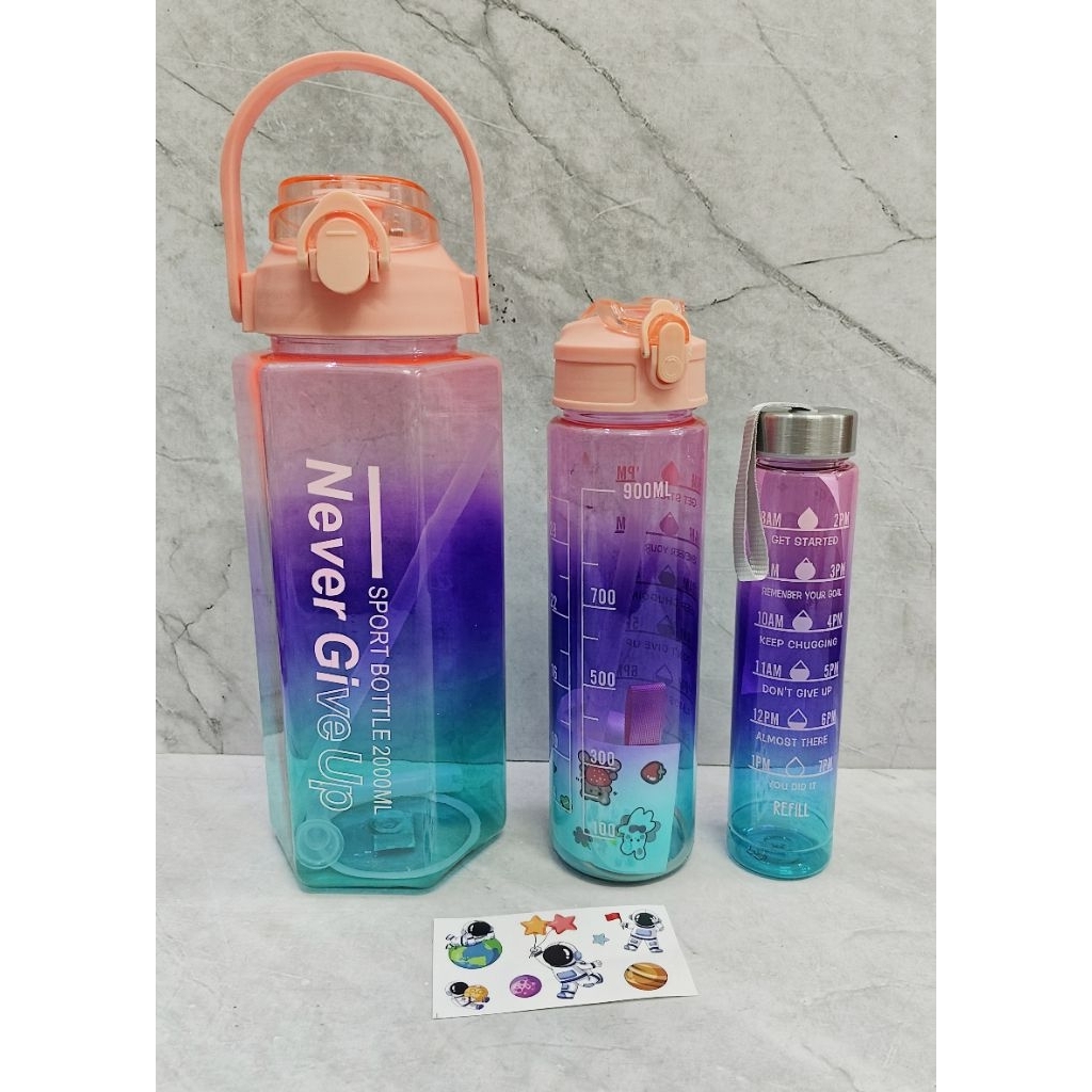 BOTOL MINUM HEXAGONAL ISI 3 / BOTOL MINUM 2 LITER