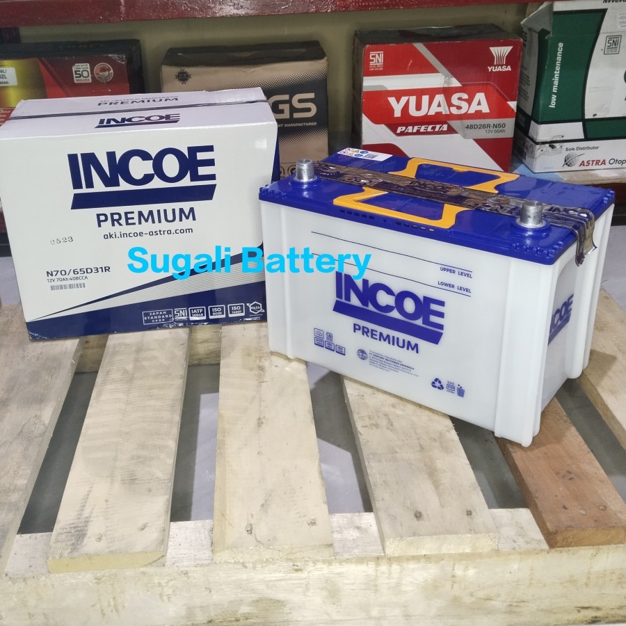 Aki INCOE PREMIUM N70 Aki Basah 12V 70Ah ORIGINAL INCOE ASTRA