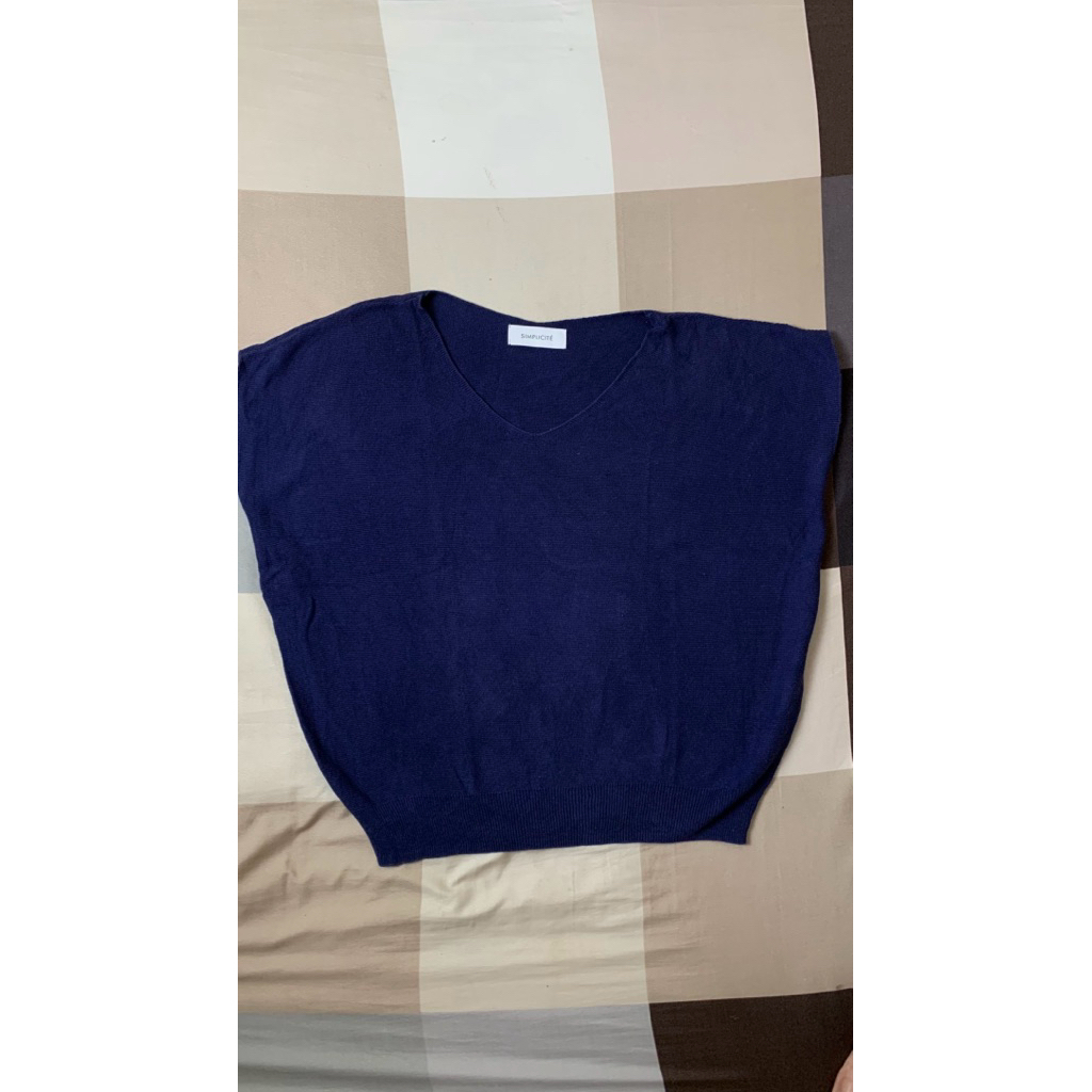 Vest Rajut Wanita Navy