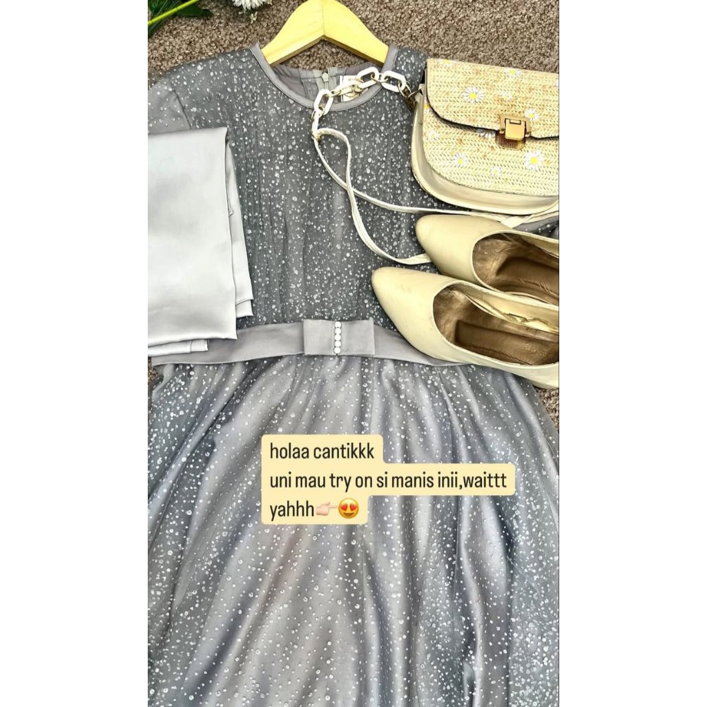 Lodira Shoppie - Clarisa Dress Syar'i Premium, Gaun Pesta, Wisuda, Kondangan