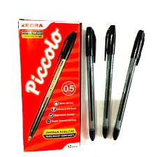 

pena ZEBRA Piccolo Semi Gel Pen 0.5mm Black pulpen semi gel