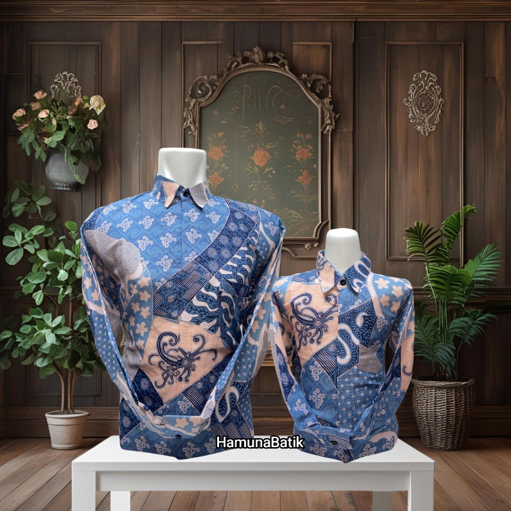 Couple Kemeja Batik Solo Bapak dan Anak