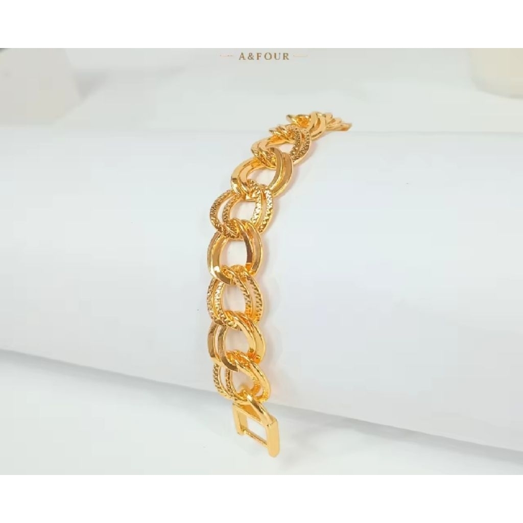 gelang sisik naga motif Rante dewasa titanium