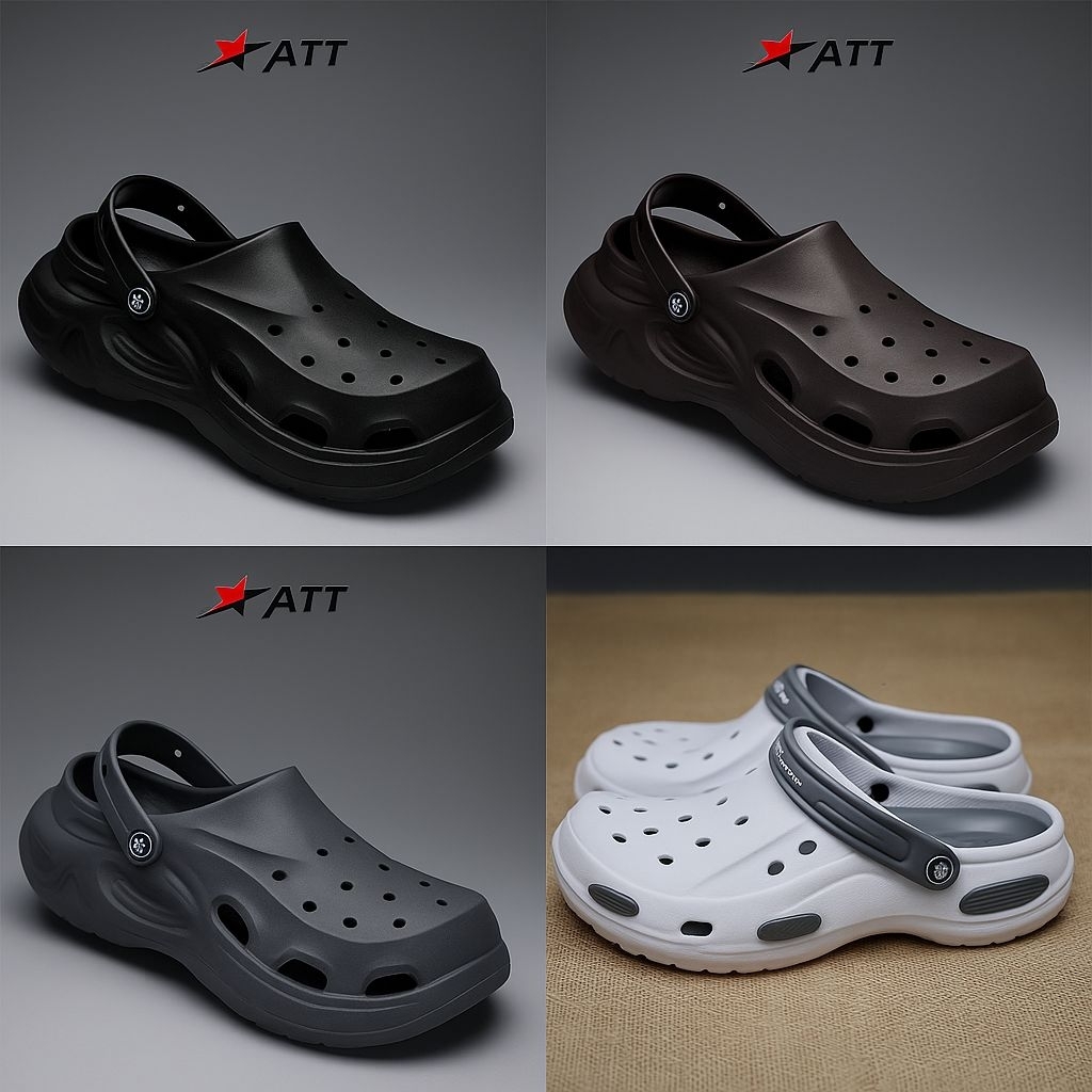 Sandal baim putih att Sandal selop karet warna putih anti slip sandal karet pria dan wanita