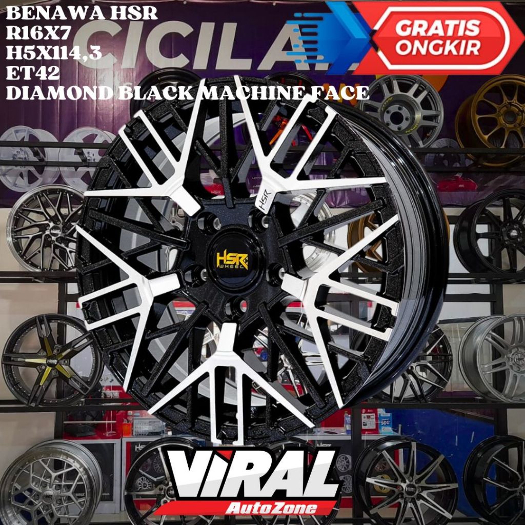 Velg Mobil Racing Xover , Brv , Stargazer , Cortez , Ring 16 HSR BENAWA R16 Murah