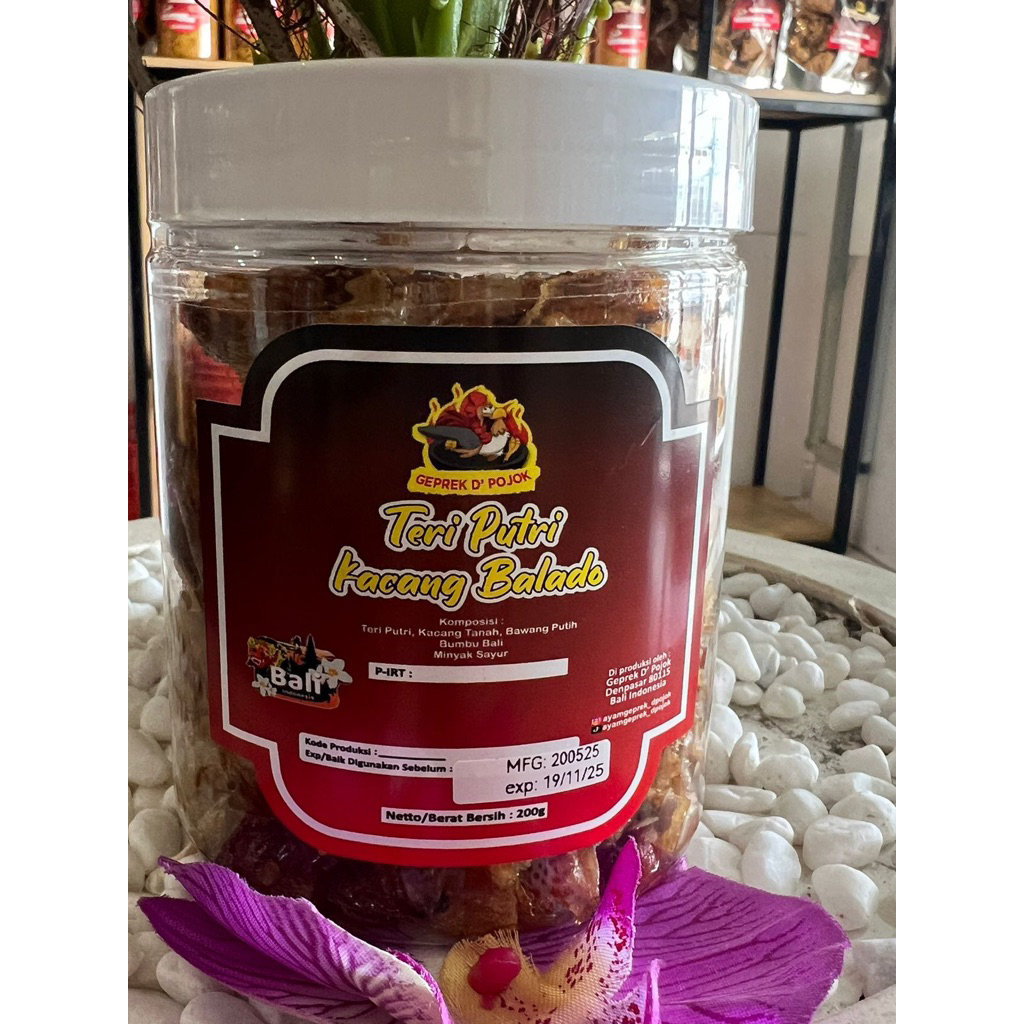 

teri putri kacang balado 200 gram