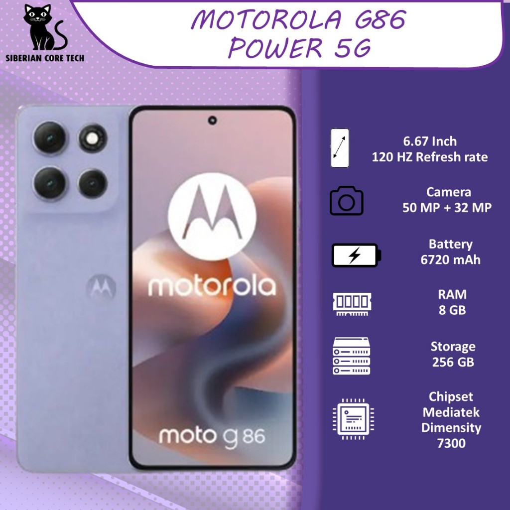 MOTOROLA G86 POWER 5G [8GB/256GB] | GARANSI RESMI MOTOROLA