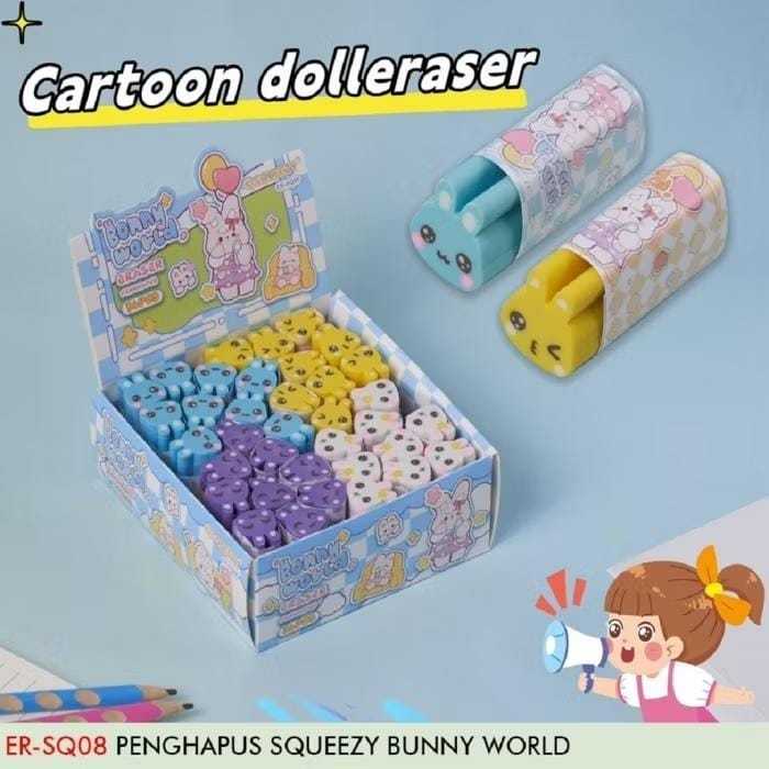

Squeezy Penghapus Eraser ER SQ-08T Bunny World | @1Pcs