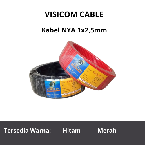Visicom Kabel NYA 1X2,5mm Panjang 50m