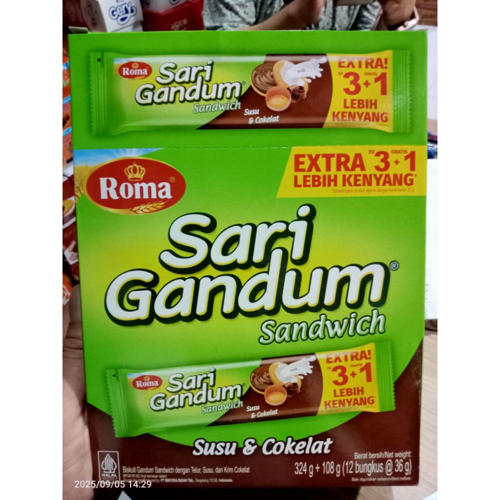 

sari gandum coklat sandwich