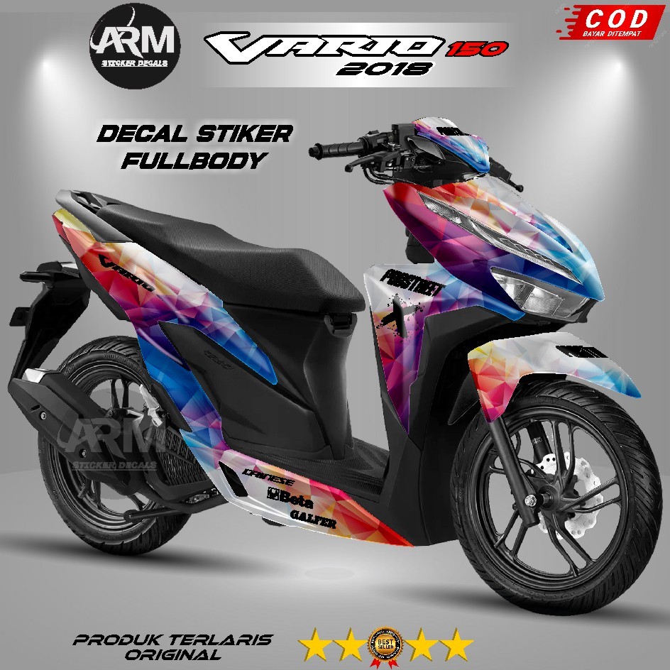 Decal Stiker Fullbody Vario 150 2018 Abstrak - Stiker Motor Honda