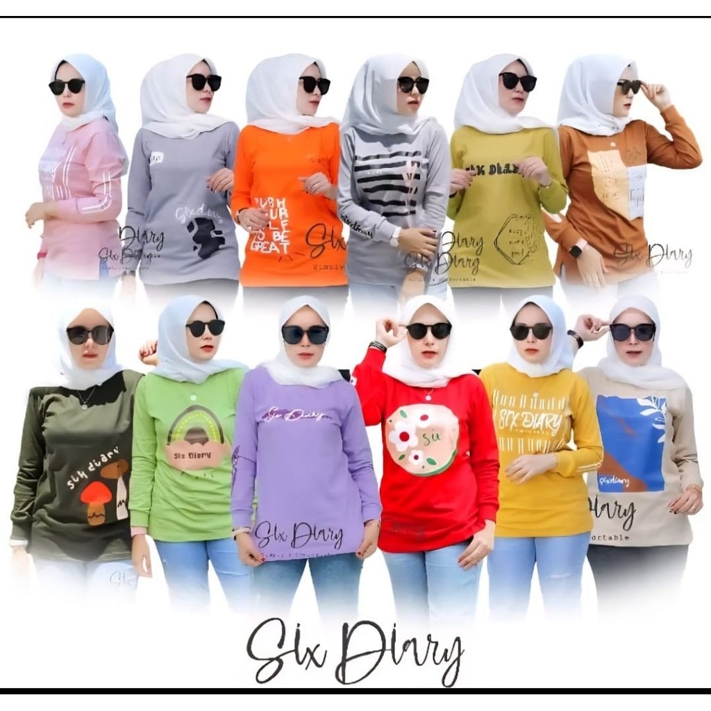 SixDiary--TERLARIS//Baju Wanita // Atasan Wanita Terbaru  Tangan Panjang Six Diary Original // //kao