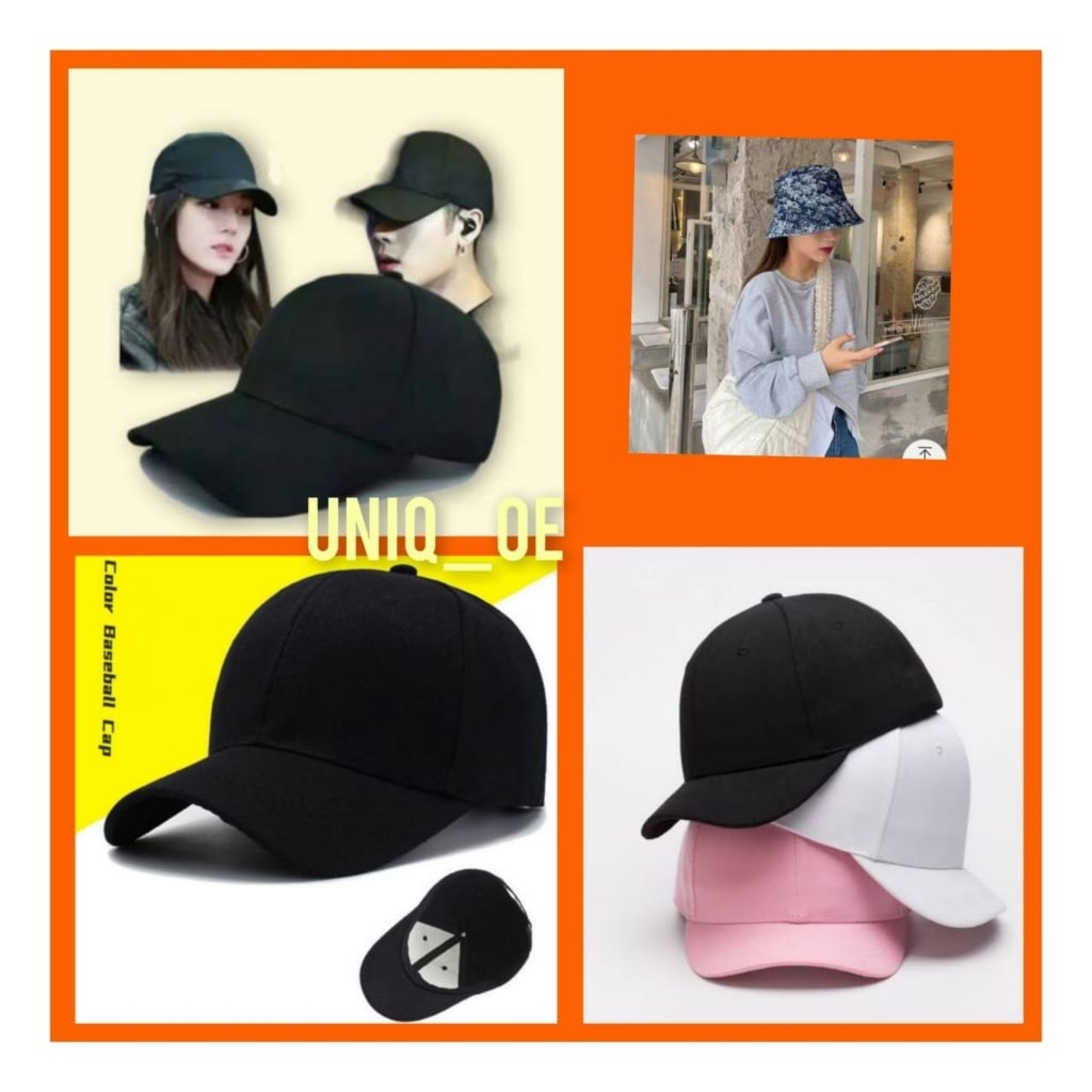 topi bucket denim wanita