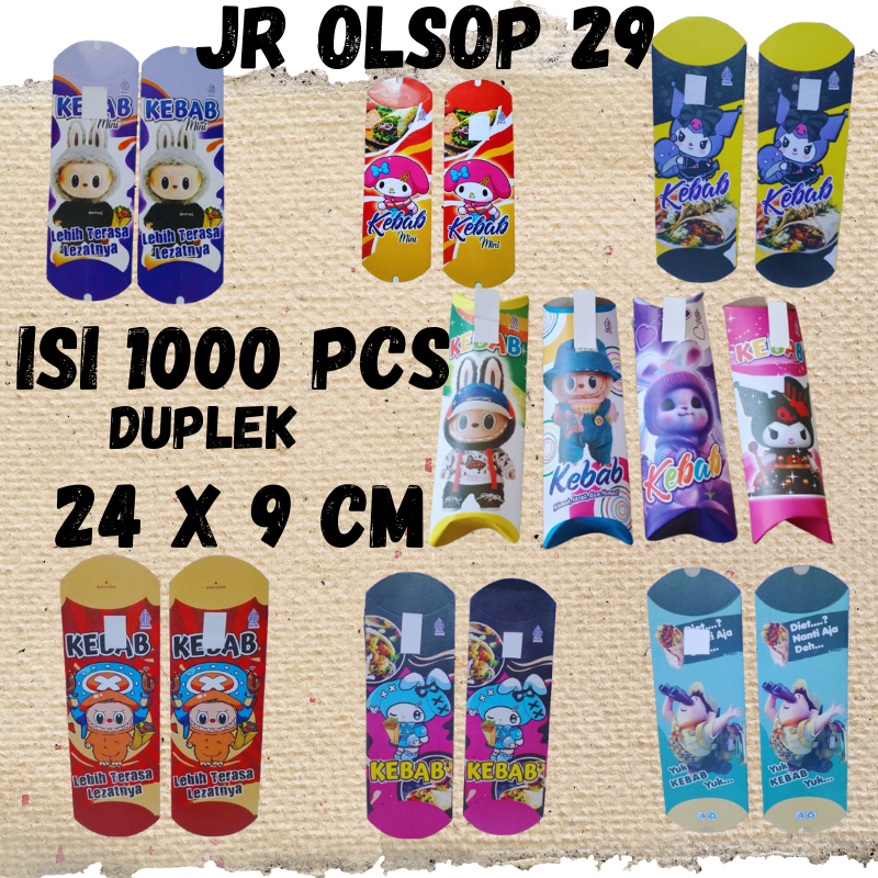 

isi 1000 lembar bungkus kebab ,ukuran 24 x 9 cm termurah packaging kebab box kebab