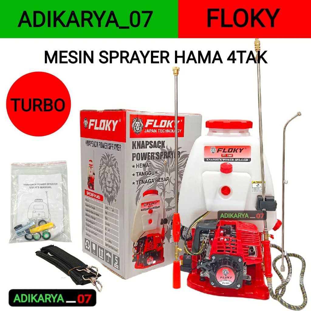 Mesin Semprot Hama 25L TURBO 4TAK Engine Sprayer Hama 4Stroke - Mesin Kabut Power Spayer 4Tak STANDA