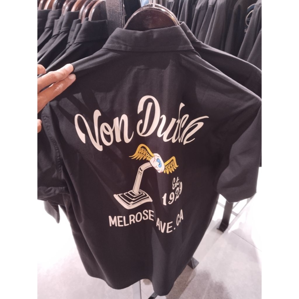 KEMEJA VON DUTCH ORIGINAL BLACK MELROSE