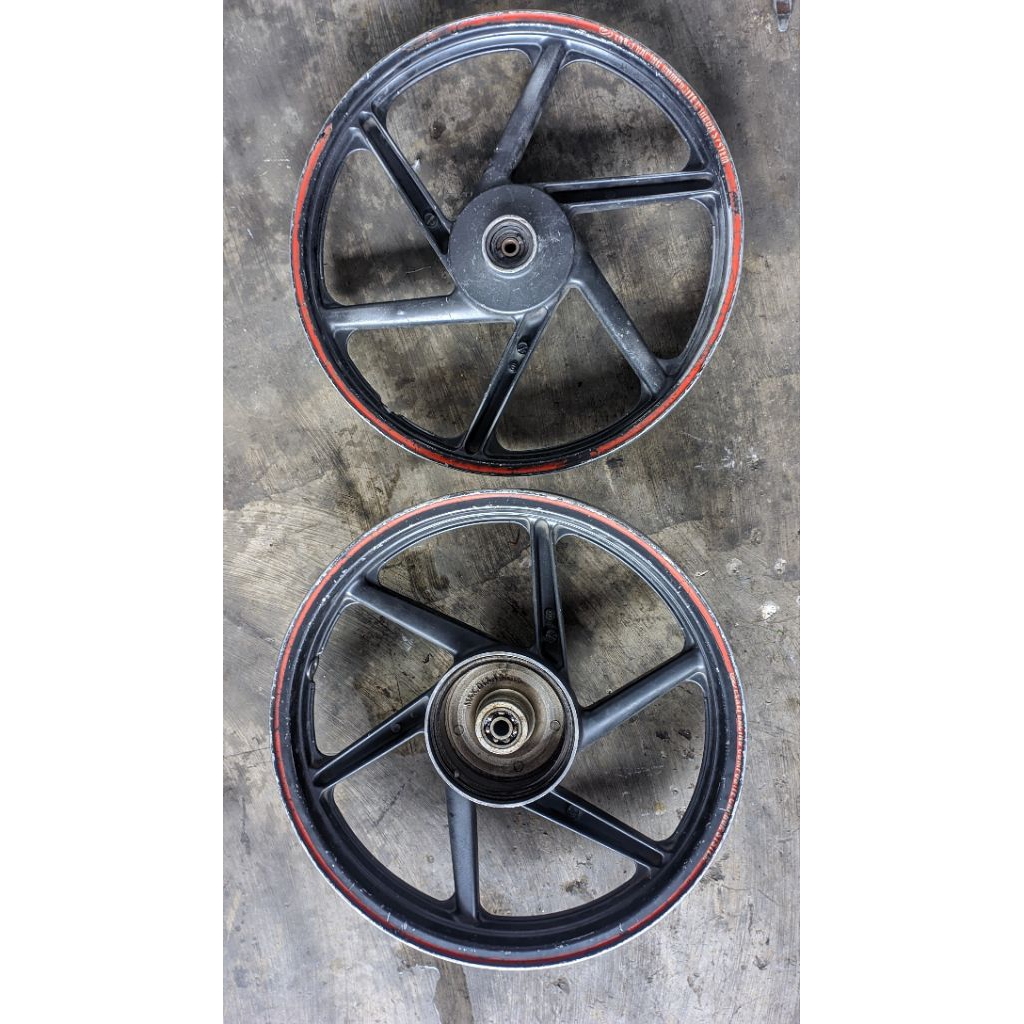 Roda Velg Set Depan Belakang Megapro Primus Original Copotan Ring 18