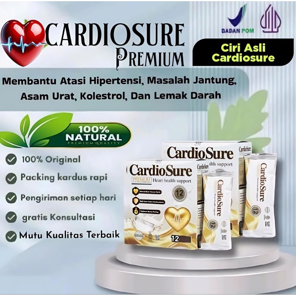 

Cardiosure Premium ® Susu Atasi Kolestrol Hipertensi Asam Urat Jantung