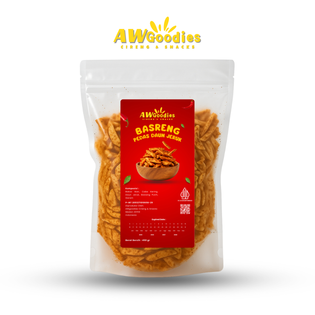 

Basreng Pedas Daun Jeruk Pedas Segar Gurih Cemilan Enak