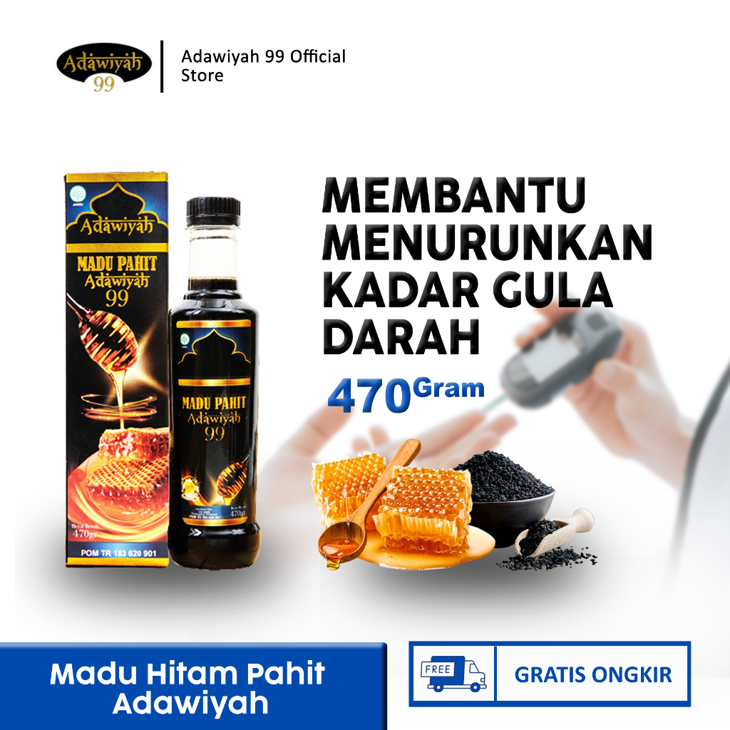 

MADU HITAM PAHIT INSULIN PLUS PROPOLIS SAMBILOTO ADAWIYAH 99|MADU DIABETES KOLESTEROL DARAH TINGGI