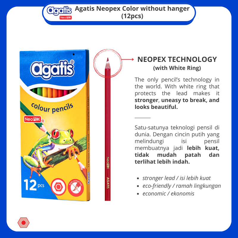 

AGATIS NEOPEX PENSIL COLOUR 12 / 24 WARNA MEWARNAI GAMBAR SENI