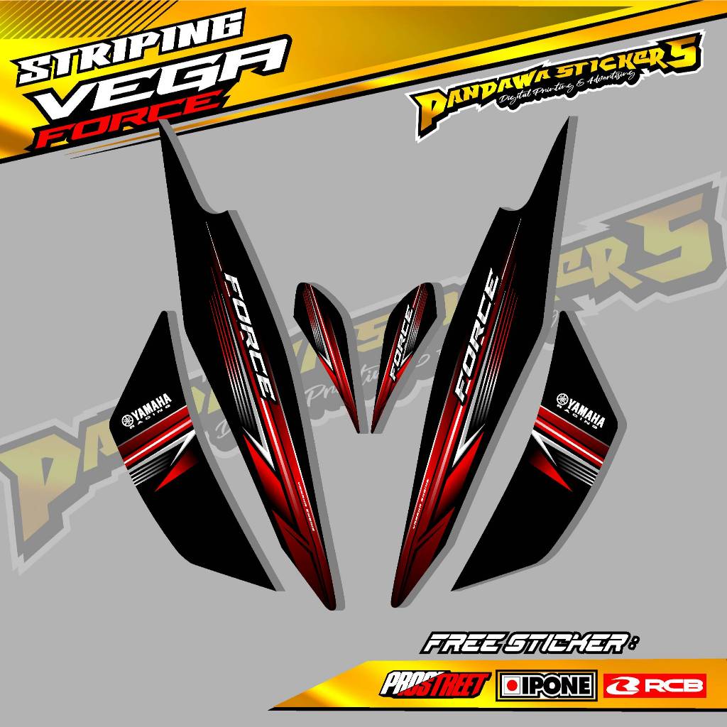 STRIPING VARIASI YAMAHA VEGA FORCE / STICKER LIST VARIASI MOTOR VEGA FORCE