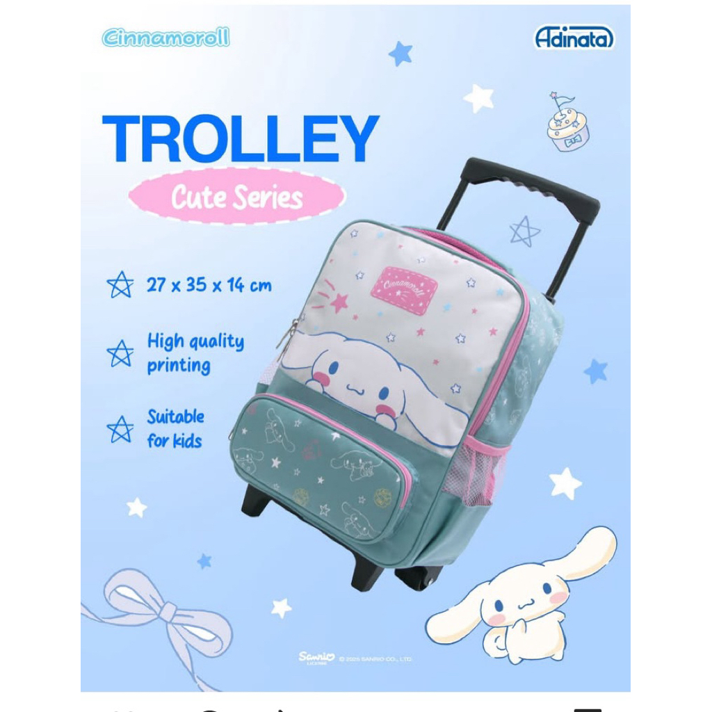 GRAMEDIA KARAWACI-ADINATA-TROLLEY BAG CINAMORROLL CUTE 14 inc