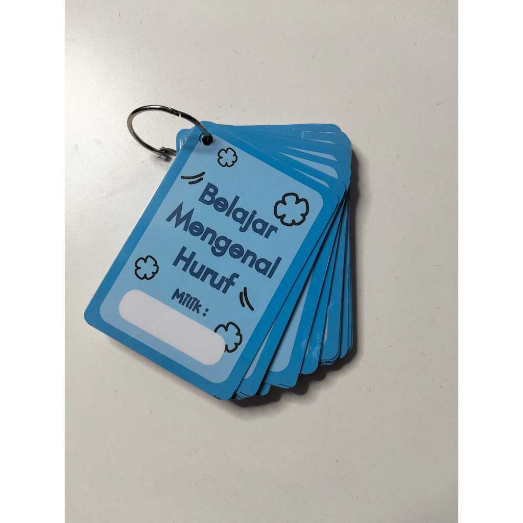 Flash Card Alfabet ABC Mainan Kartu Edukasi Anak Kartu Belajar Huruf Besar Kecil