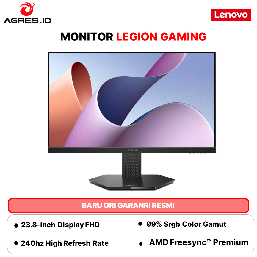 LENOVO LEGION GAMING MONITOR 24 INCH LEGION 24-10 IPS FHD 1080P 0.5MS 240HZ FULL ERGONOMIC
