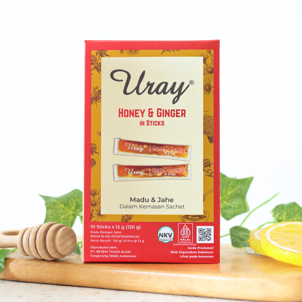 

120g URAY Ginger Honey Stick Madu Jahe Sachet x10 - REJEKI TUJUH ALAM