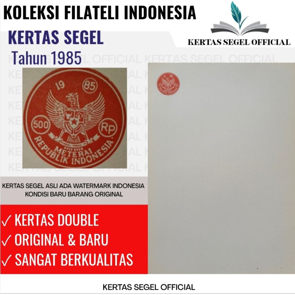 

KERTAS SEGEL TAHUN 1985 ORIGINAL