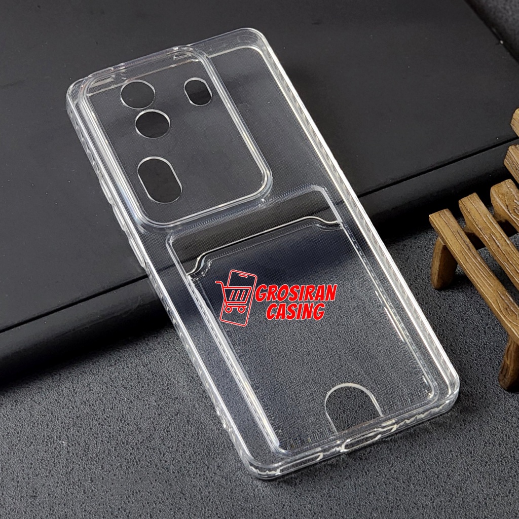 Soft Case Slot Kartu / Card Case Bening Oppo Reno 11 Oppo Reno 11 Pro Oppo Reno 11F Oppo Reno 13 Opp