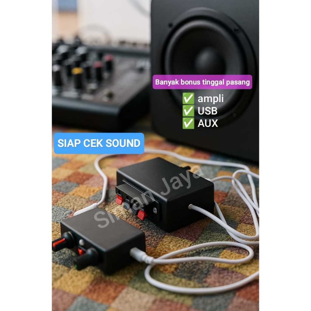 [Termurah] Power Amplifier Mini 5V Stereo 2 Channel GRATIS USB AUX, Suara Jernih Bass Mantap