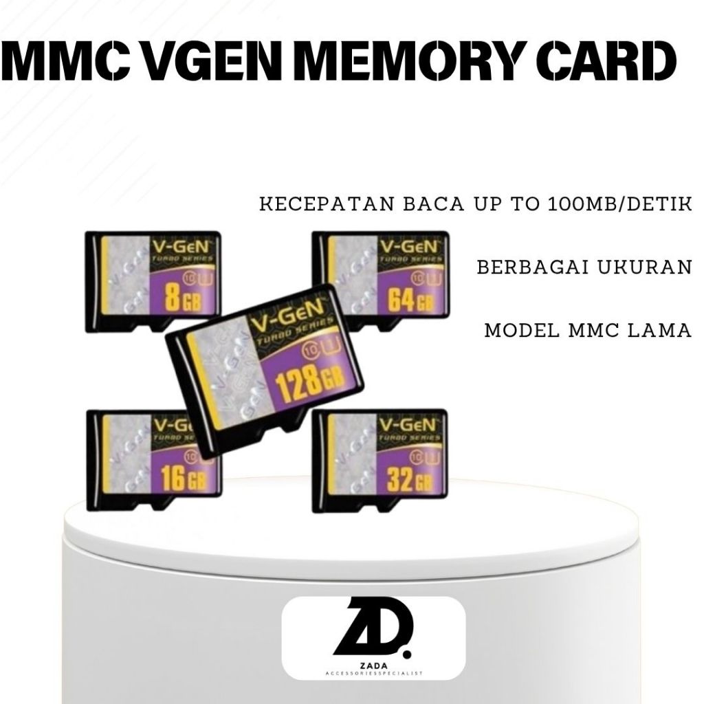 MMC Vgen Memory Card Vgen 8gb 16gb 32gb 64gb 128gb MMC Gratis Ongkir Cod