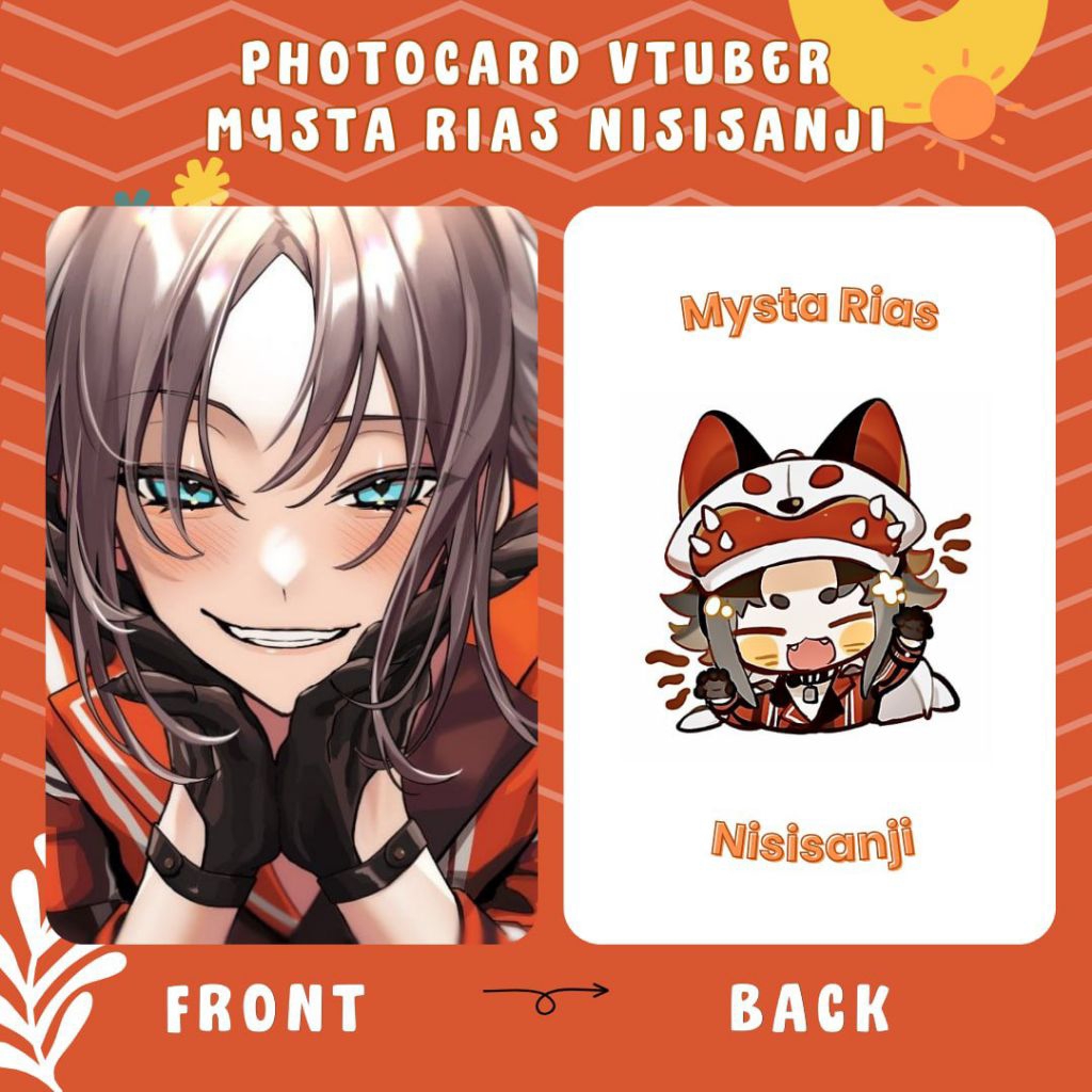 [JASA CETAK] PHOTOCARD VTUBER MYSTA RIAS NISISANJI CETAK SATUAN