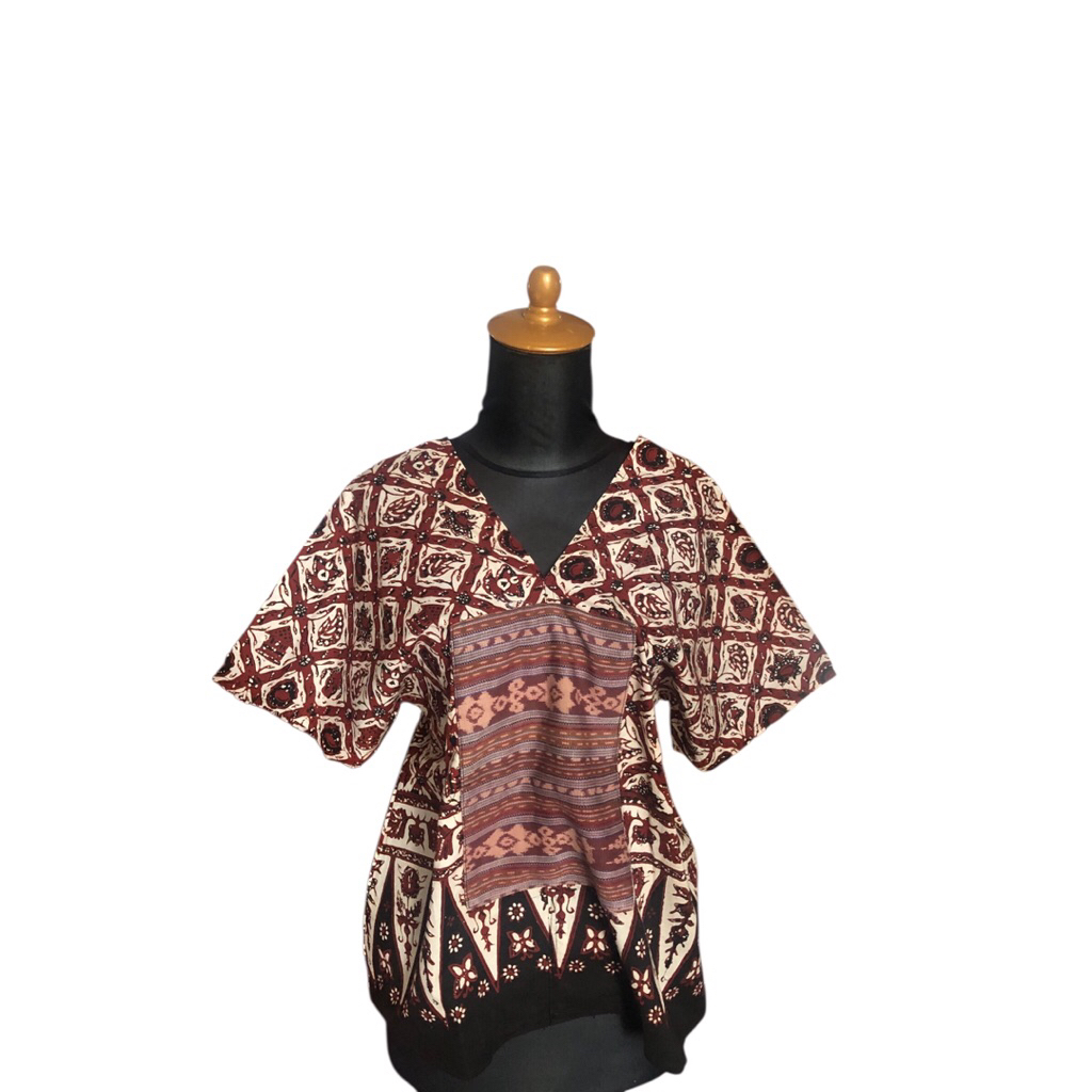 PRELOVED - Atasan batik aksen tenun Maumere NTT
