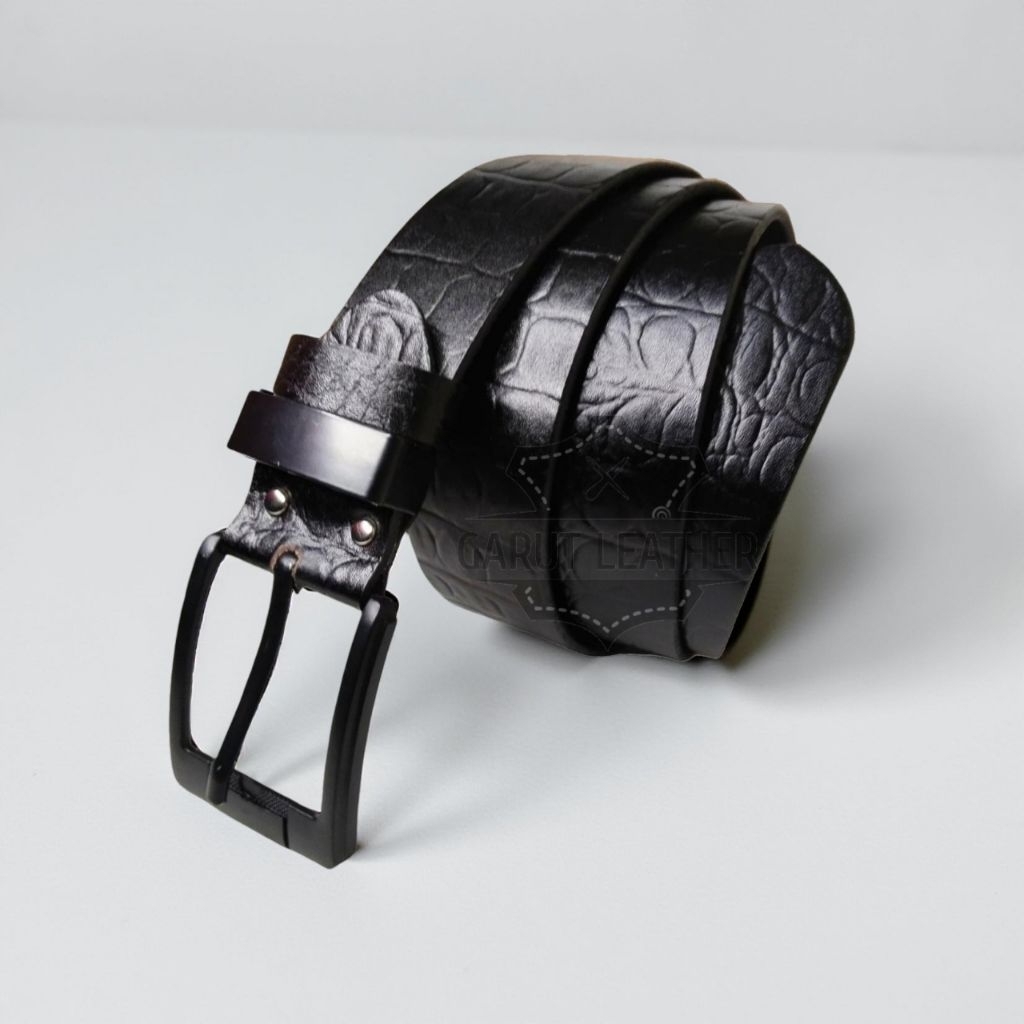 DISKON Sabuk Ikat Pinggang Pria Kulit Asli/Gesper Kulit Pria/Belt Kulit Buaya DISKON