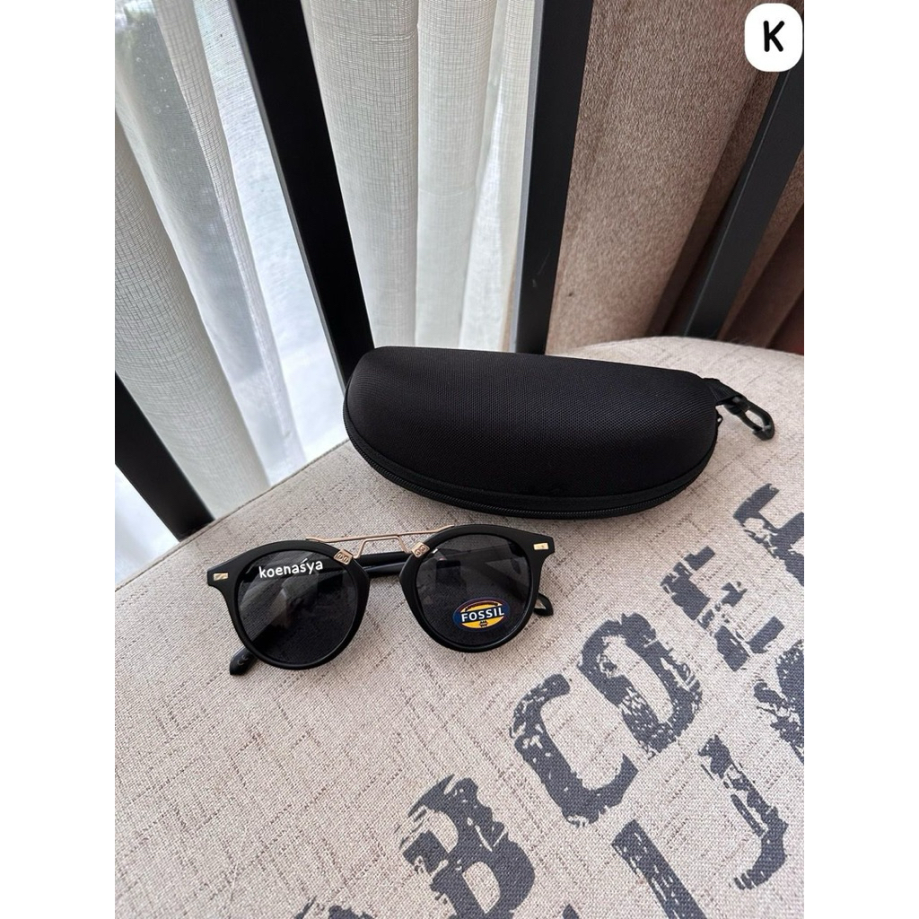 kacamata original foss*l sunglasses FW193 black new 46-24-150