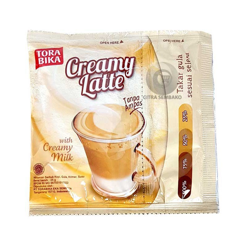 

Tora Bika Creamy Latte Renceng 10pcs @25gr