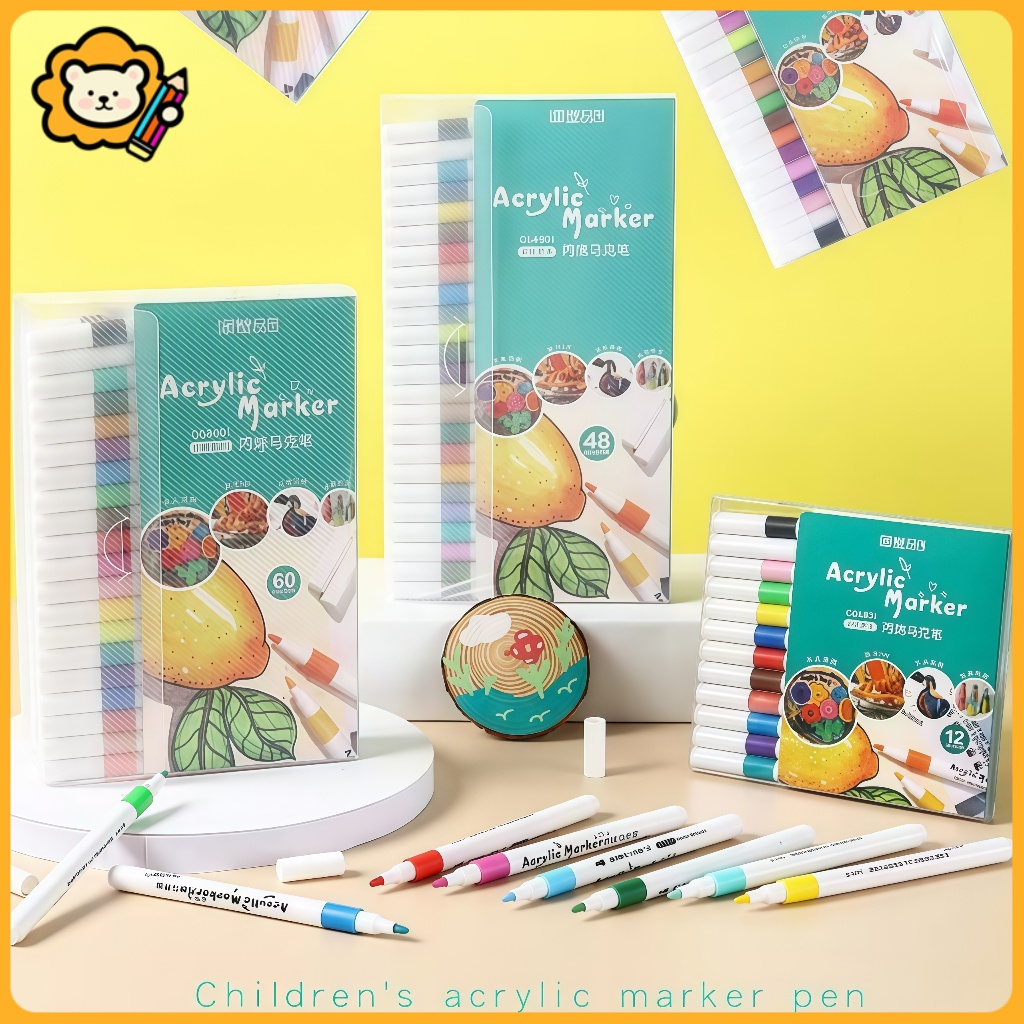 

Pen Akrilik Marker Warna Cepat Kering Tahan Air Pena cat air buram dan dapat ditumpuk