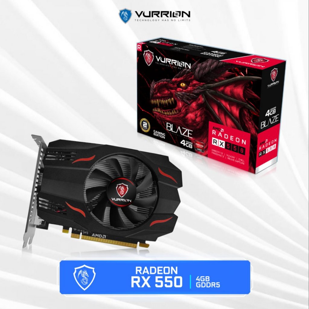 VGA VURRION RX 550 4GB GDDR5 128Bit GAMING VGA RX550 4GB - GARANSI RESMI