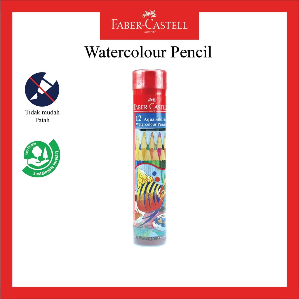 

Pensil Warna Faber Castell / Round Tin 12 Warna | 36 Warna / Water Colour Pencil / Ukuran Panjang / Bonus Kuas