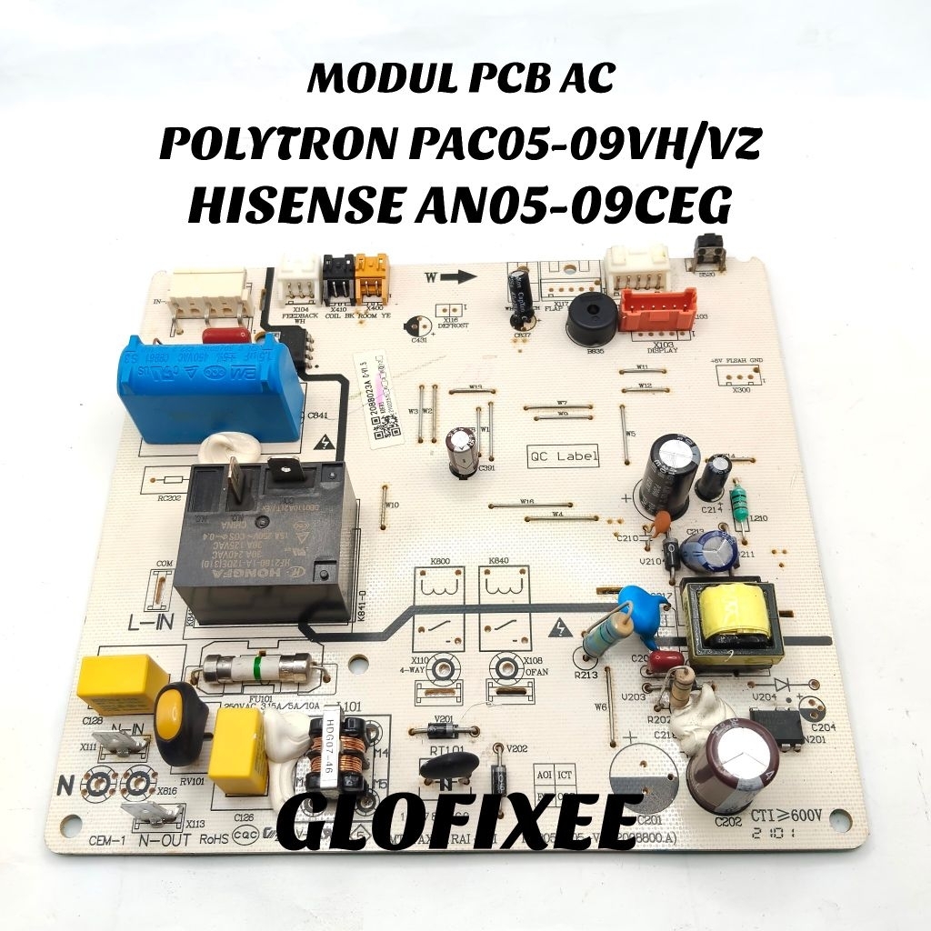 MODUL PCB AC POLYTRON PAC05-09VH/VZ HISENSE AN05-09CEG ORIGINAL