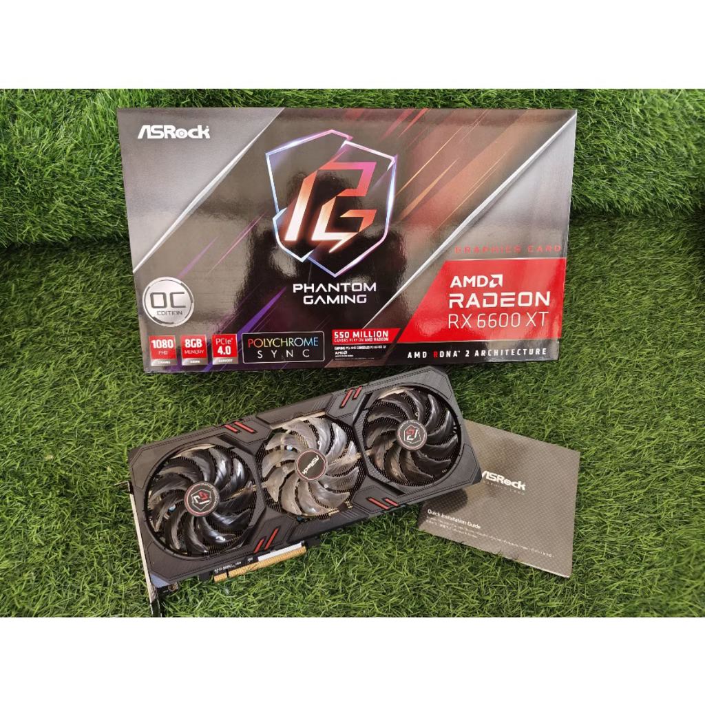 VGA RX 6600 XT ASROCK PHANTOM GAMING NORMAL BUKAN EX MINING