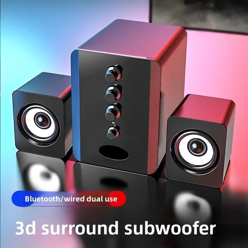 Speaker Aktif Subwoofer Stereo USB Power Desain Modern Minimalis Murah