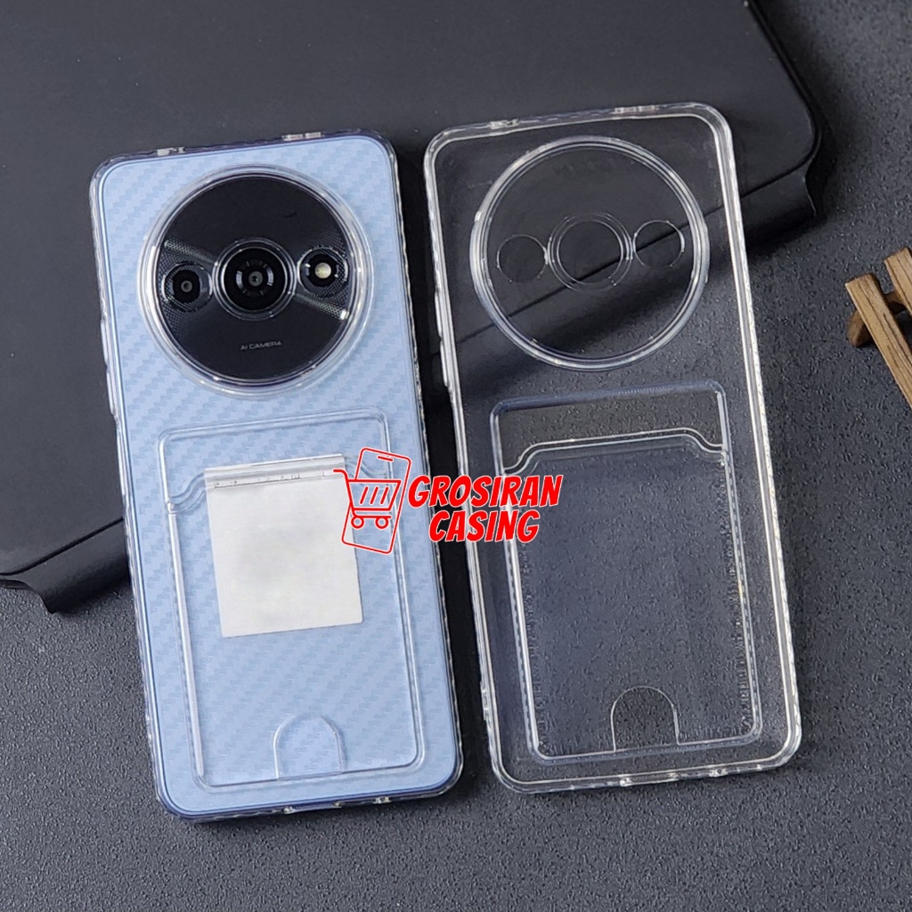 Soft Case Slot Kartu / Card Case Bening Redmi A3 Redmi A5